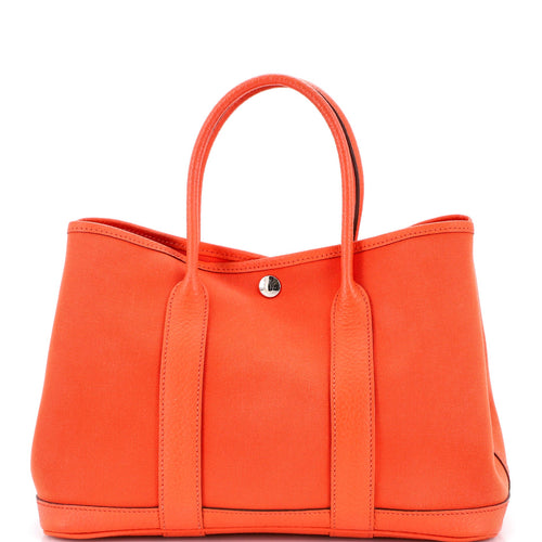 Garden Party Tote Toile and Leather 30