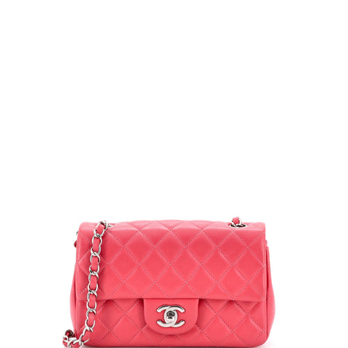 CHANEL Classic Single Flap Bag Quilted Lambskin Mini