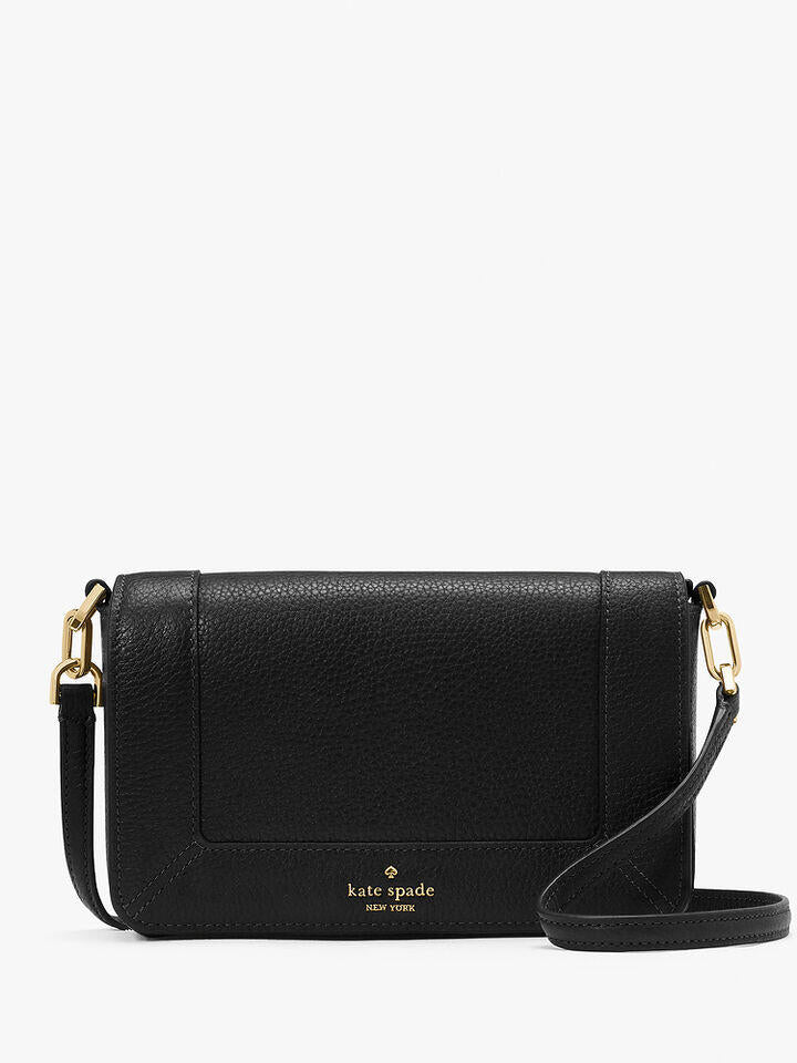 Kate Spade Au Lena Pebbled Leather Small Flap Crossbody