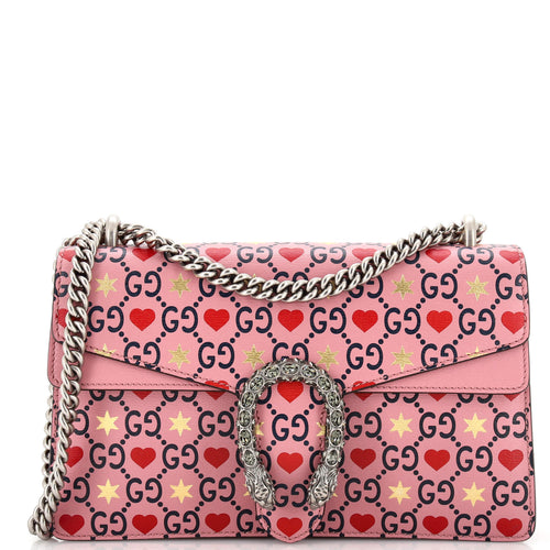 GUCCI Dionysus Bag Limited Edition Valentines GG Printed Leather Small