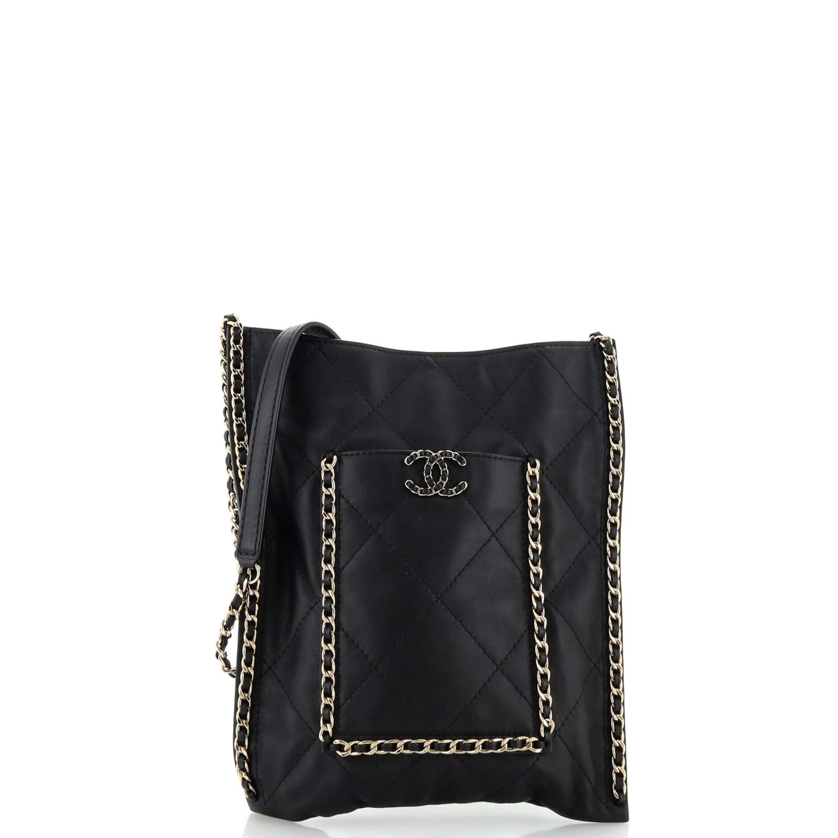 Chanel CHANEL Flat Shopping Bag Quilted Calfskin Small