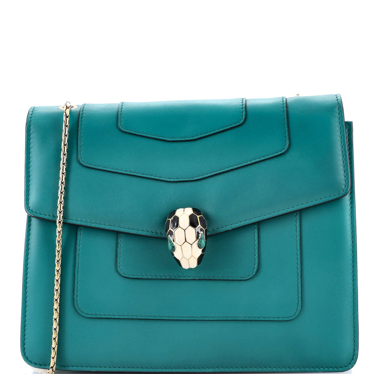 Bvlgari BVLGARI Serpenti Forever Square Shoulder Bag Leather Medium