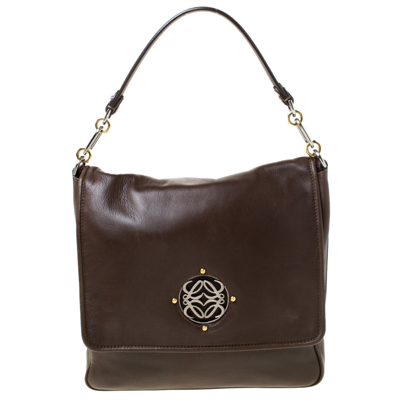 Loewe Brown Leather Shoulder Bag