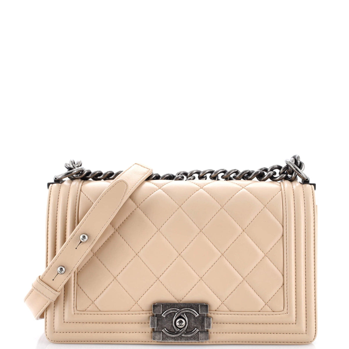 Chanel CHANEL Boy Flap Bag Quilted Lambskin Old Medium