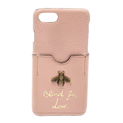 Pink Leather Blind For Love iPhone 7 Case