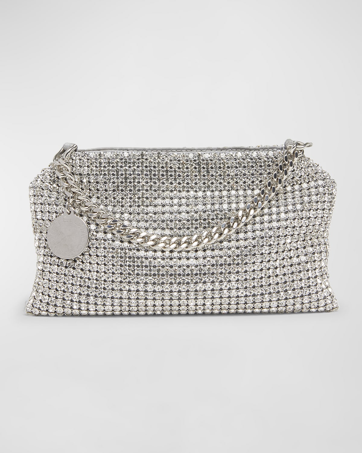 Stella McCartney Allover Embellished Mesh Clutch Bag