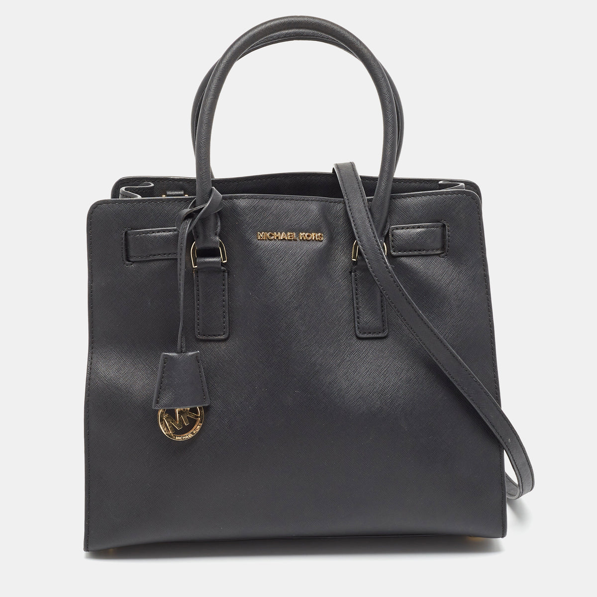 Michael Kors Black Saffiano Leather Dillon North South Tote