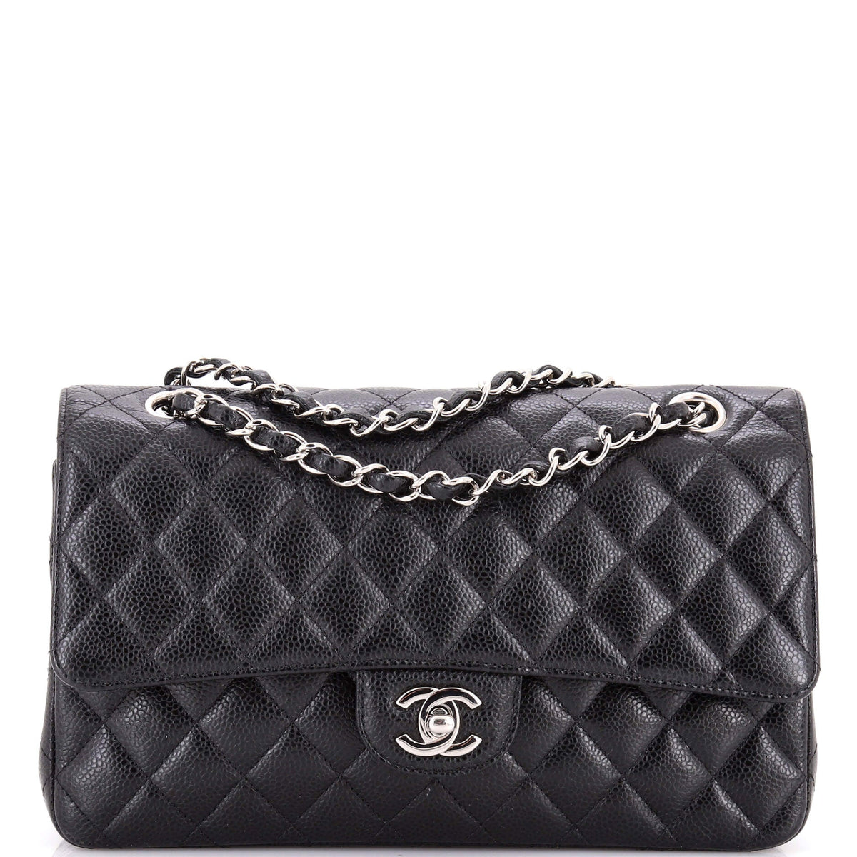 Chanel CHANEL Classic Double Flap Bag Quilted Caviar Medium
