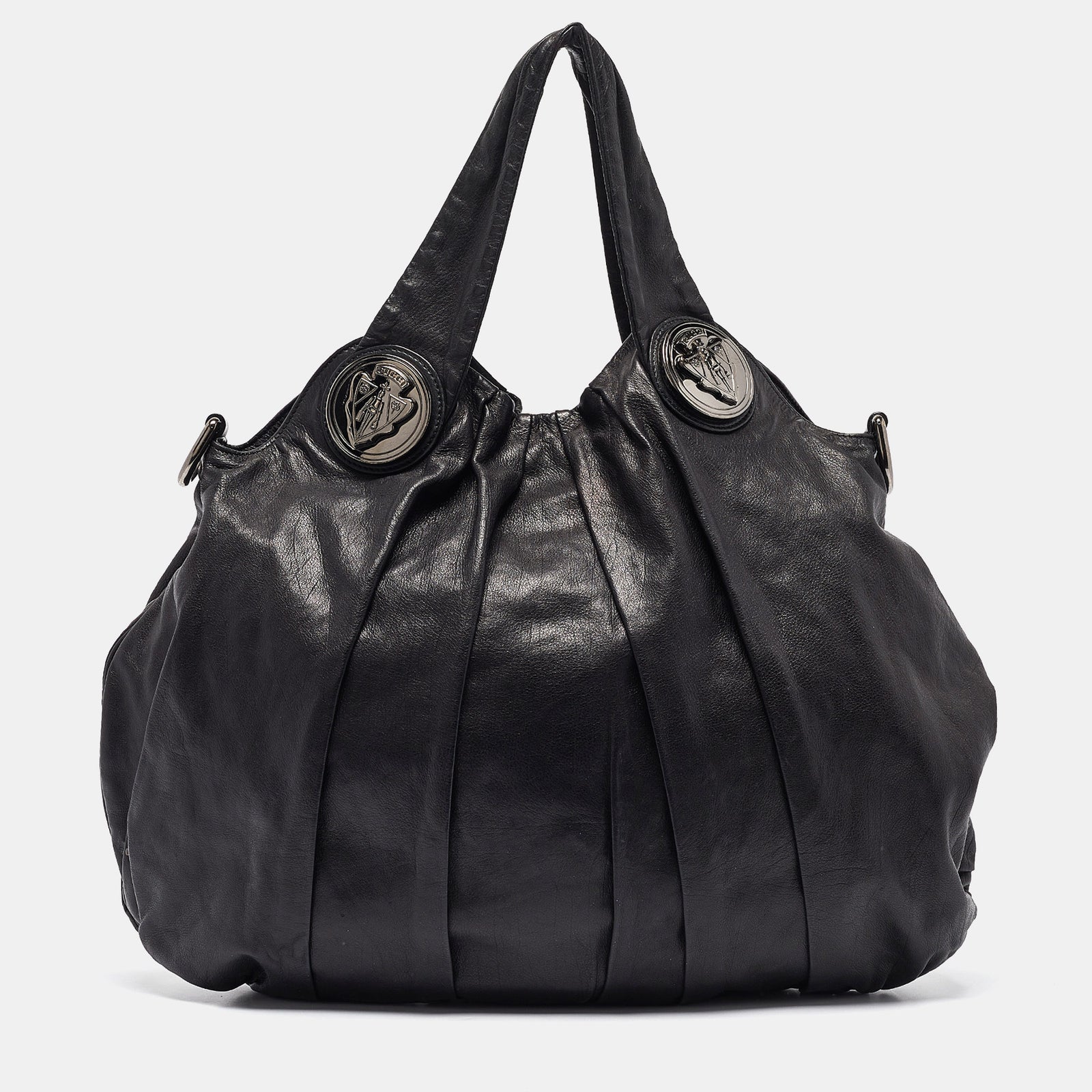 Gucci Grand sac hobo Hysteria en cuir noir