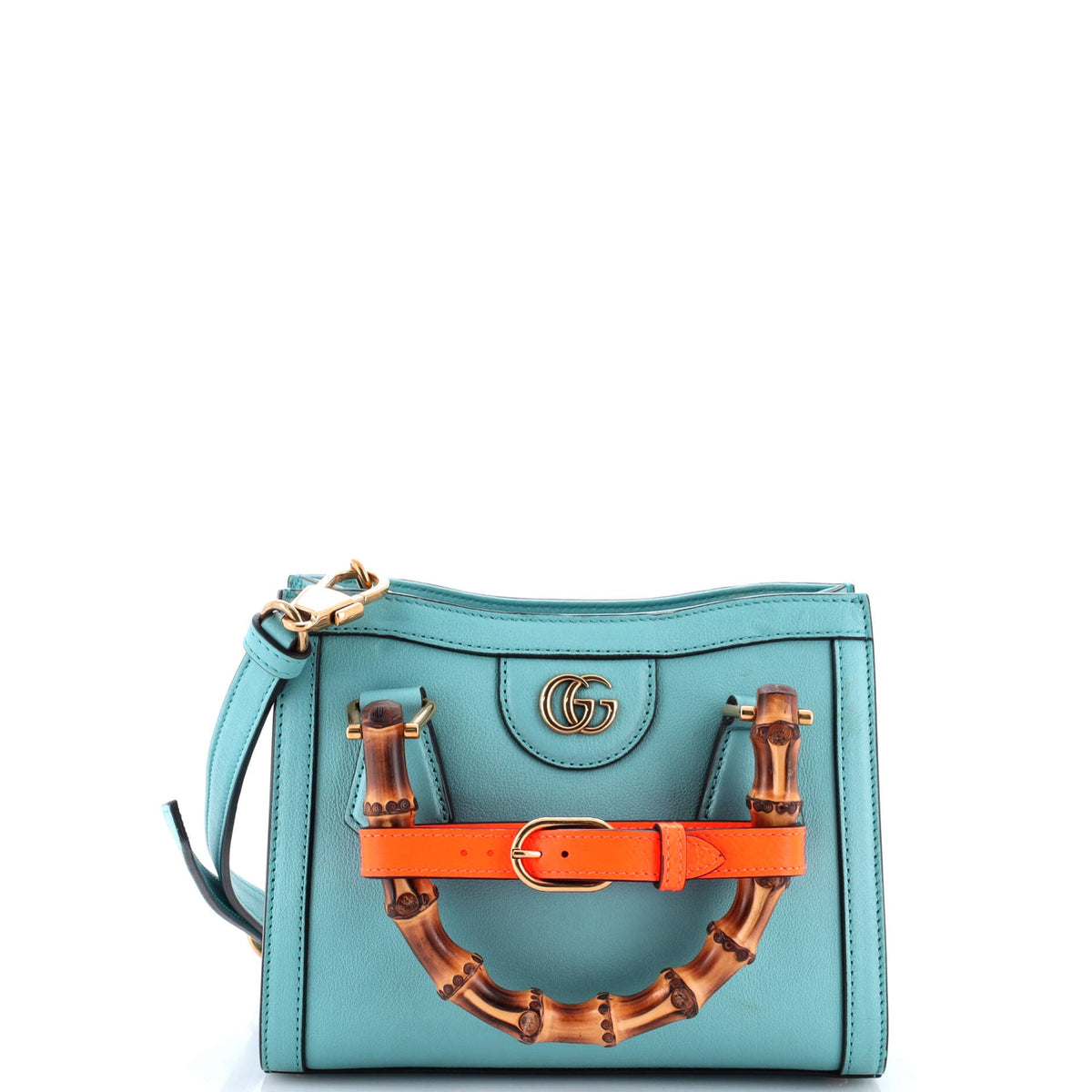 Gucci GUCCI Diana NM Bamboo Handle Tote Leather Mini