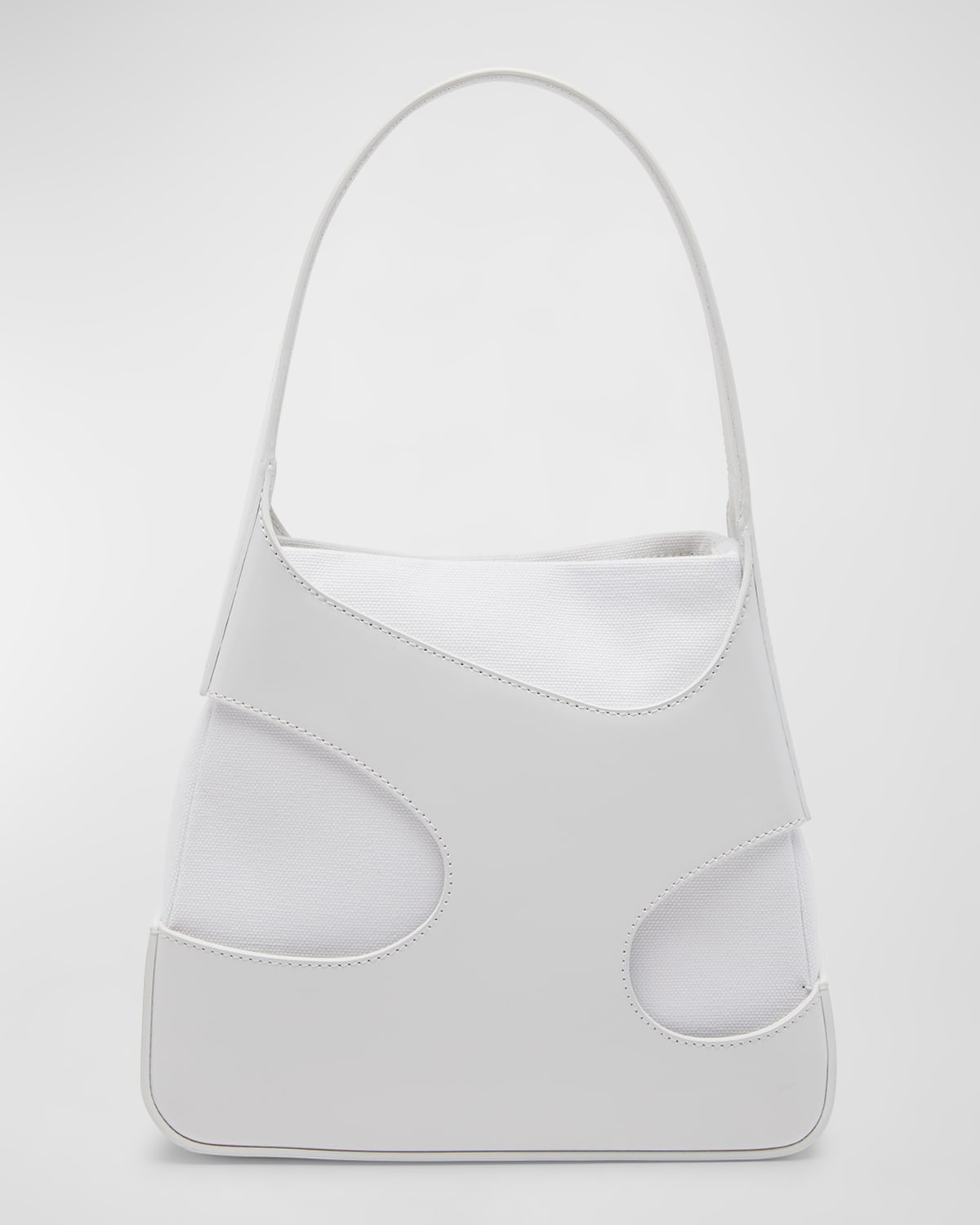 Ferragamo Cutout Canvas & Leather Shoulder Bag