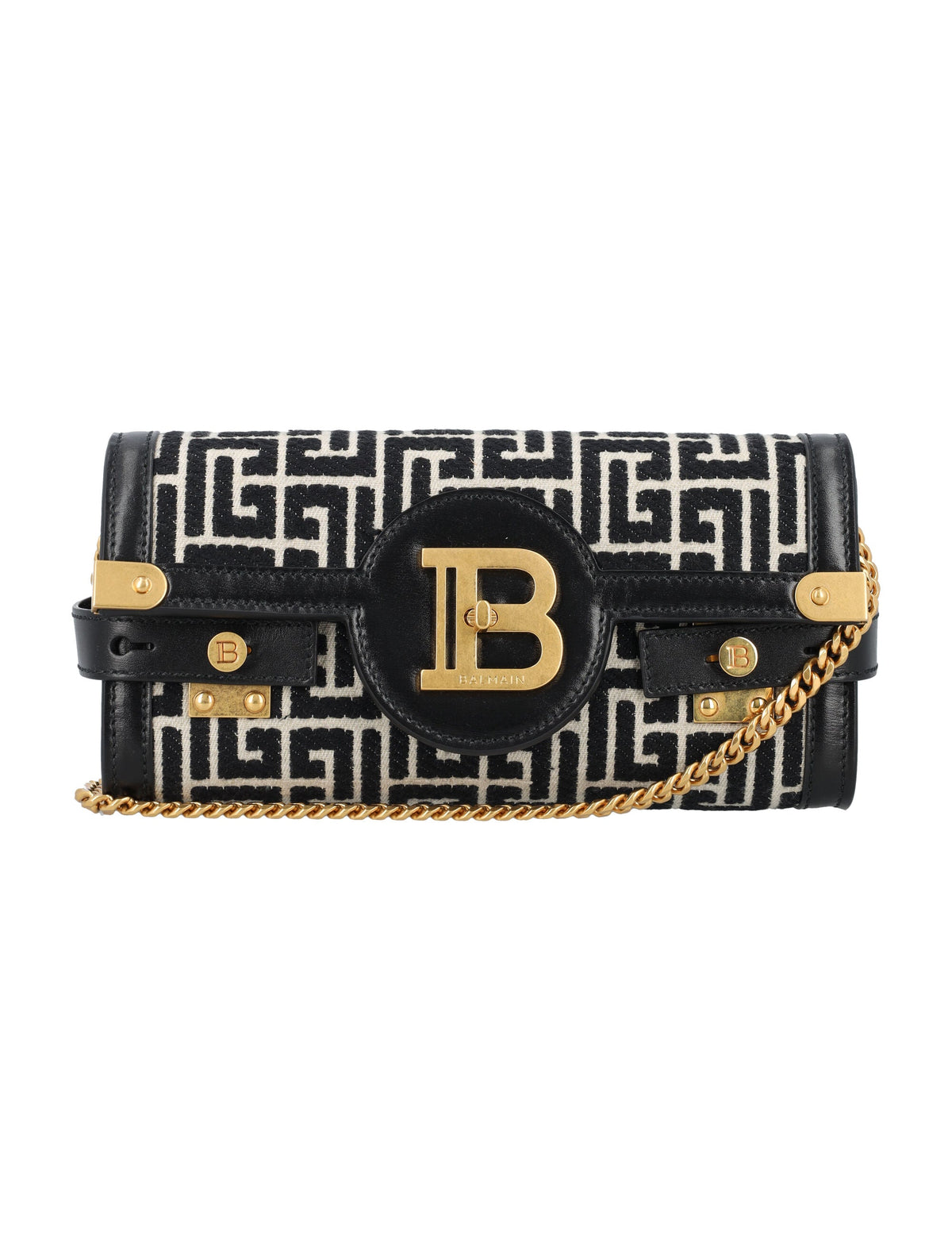 Balmain Women's B Buzz Pouch 23 Monogram in Avorio Nero | 24ADN1LE596TJGH Color GFE