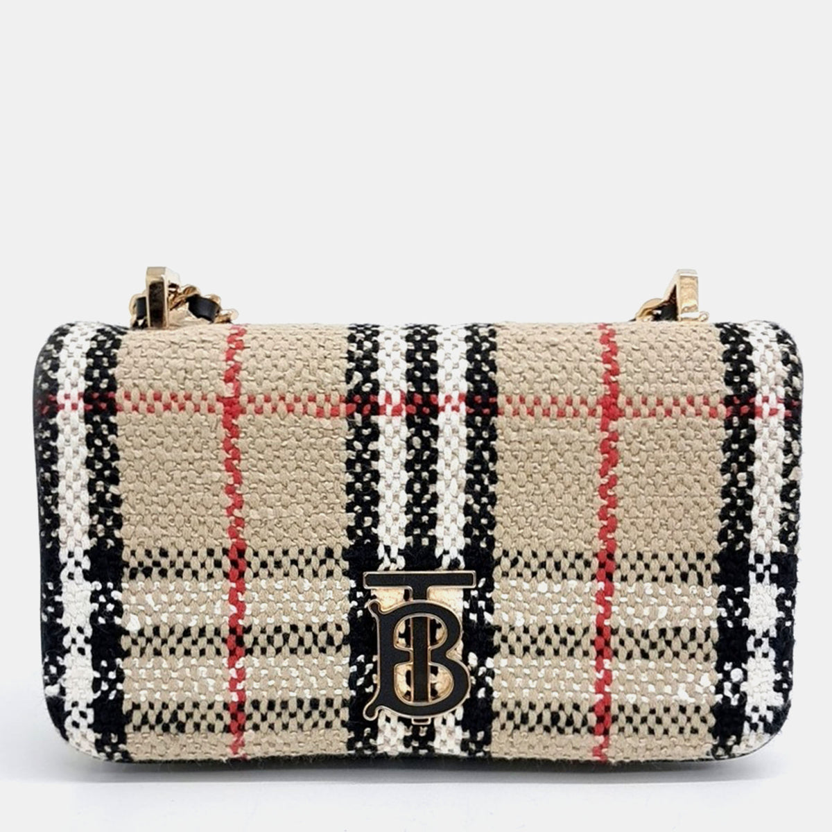 Burberry Fabric TB Chain Shoulder Bag
