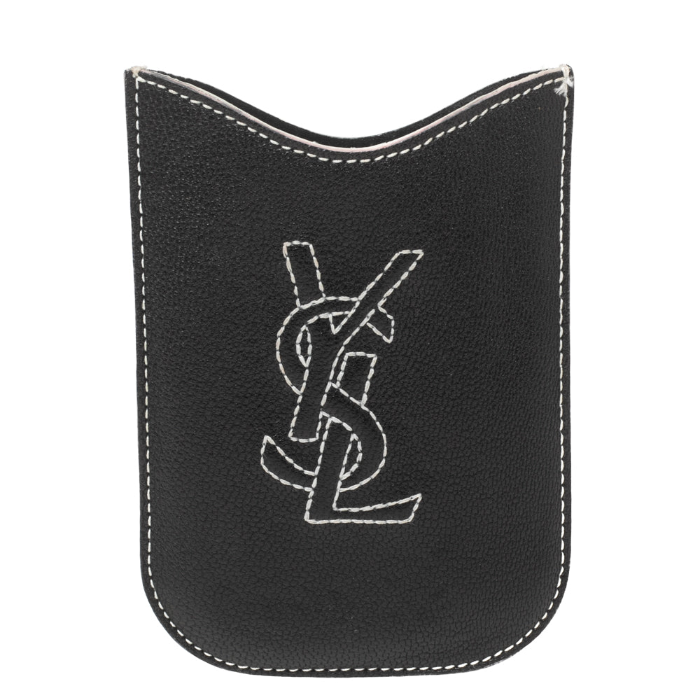 Yves Saint Laurent Black Leather Phone Cover