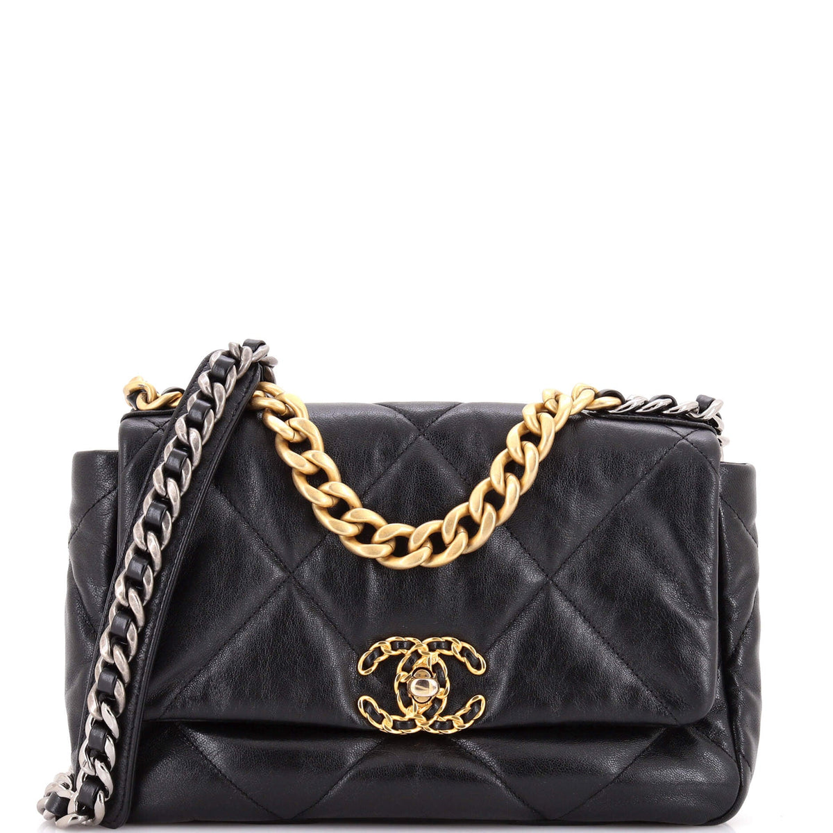 Chanel CHANEL 19 Flap Bag Quilted Leather Medium