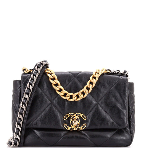 CHANEL 19 Flap Bag Quilted Leather Medium