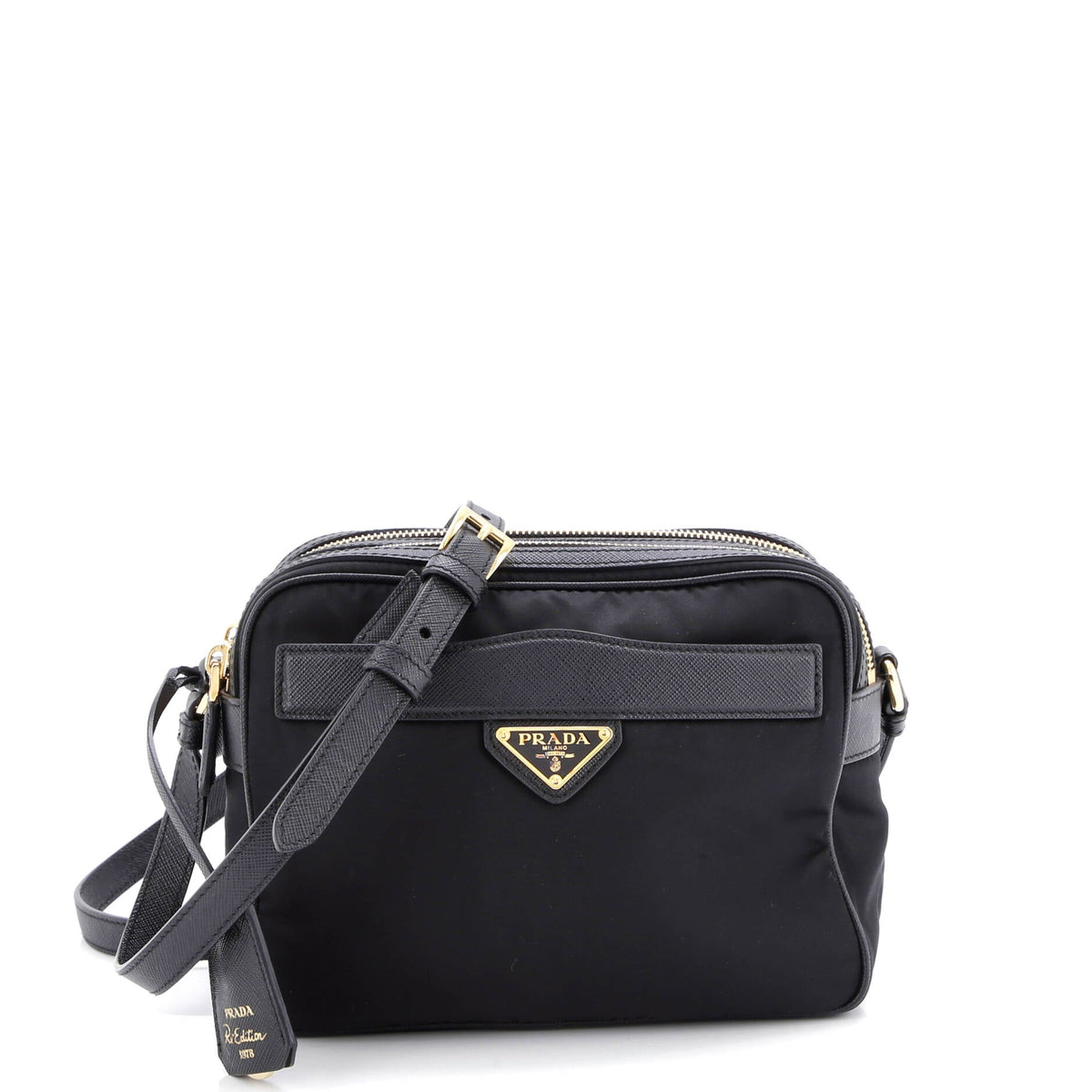 Prada PRADA Re-Edition 1978 Front Pocket Shoulder Re-Nylon with Saffiano Leather Mini