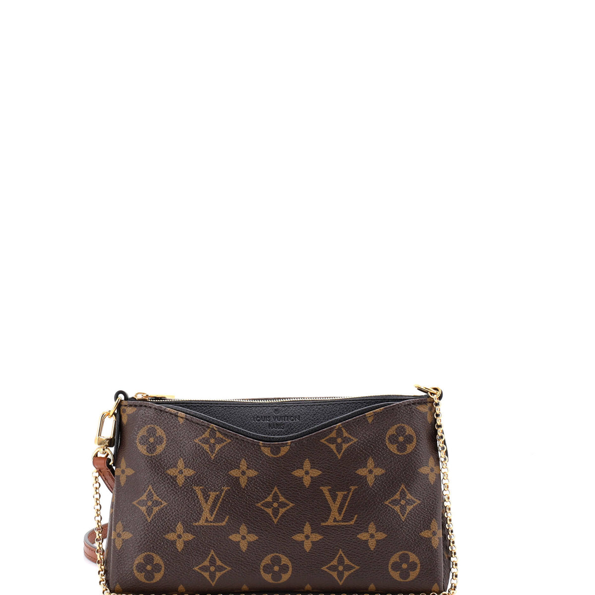 Louis Vuitton Pallas Clutch Monogram Canvas with Leather