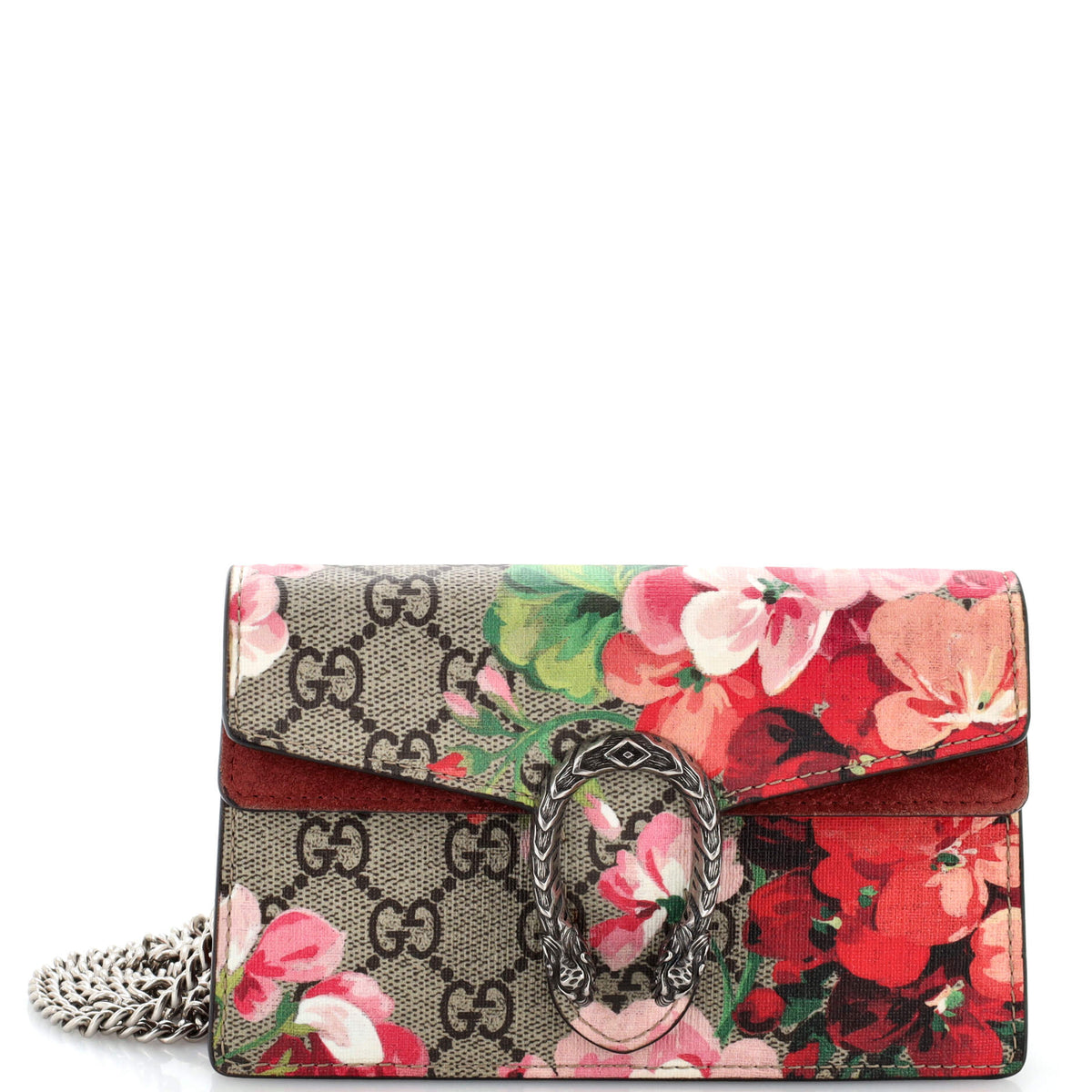 Gucci GUCCI Dionysus Bag Blooms Print GG Coated Canvas Super Mini