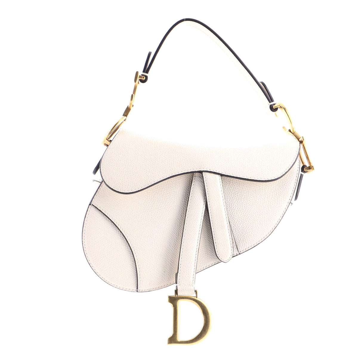 Christian Dior Saddle Handbag Leather Mini