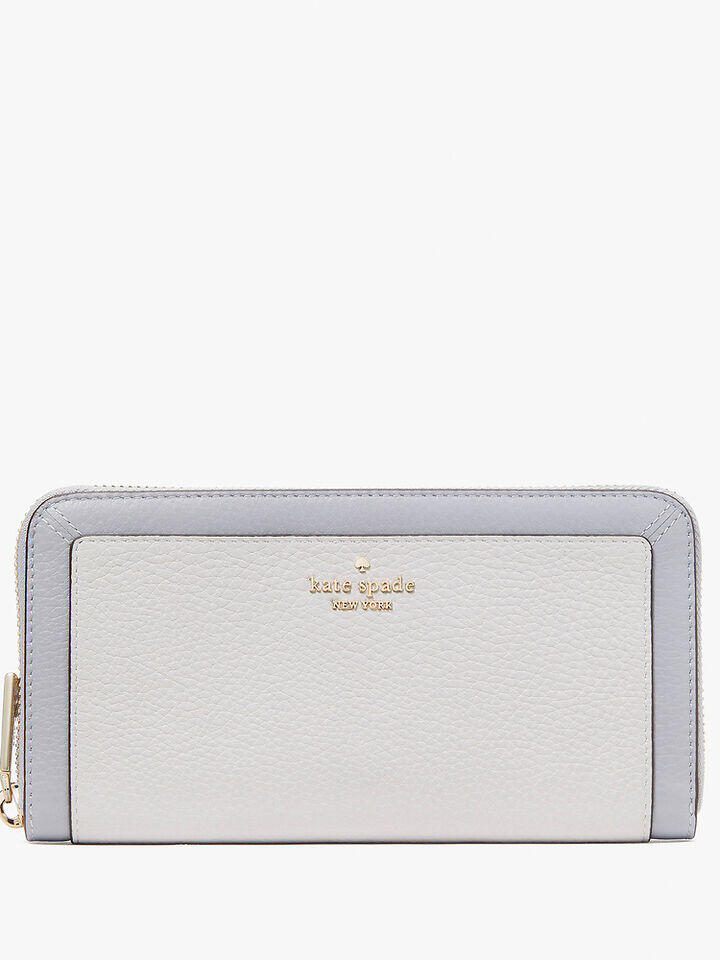 Kate Spade Au Lena Colorblock Pebbled Leather Large Continental Wallet