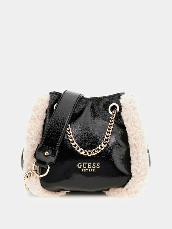 Guess Davika Faux Fur Mini Handbag