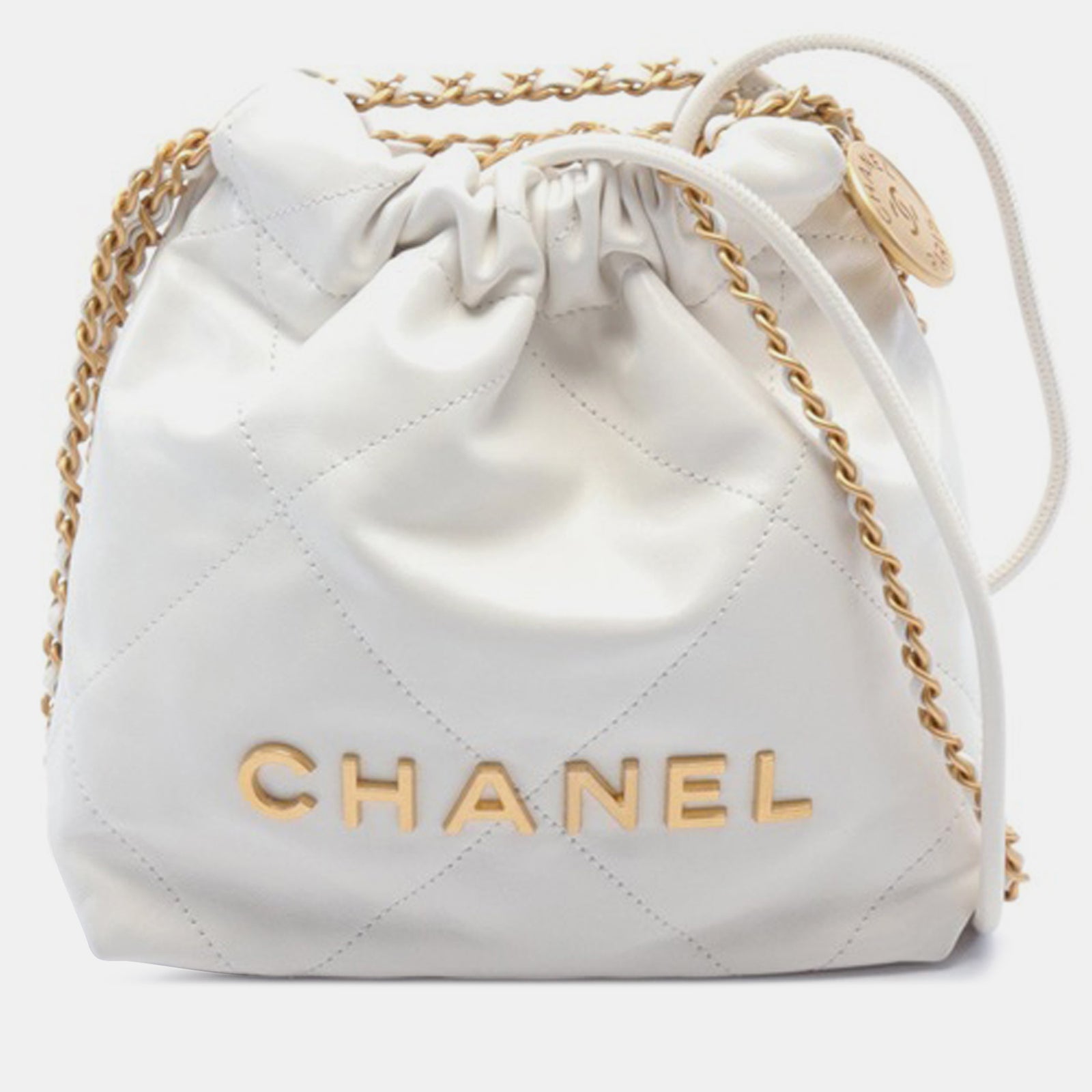 Chanel Mini-Handtasche 22 aus glänzendem Kalbsleder