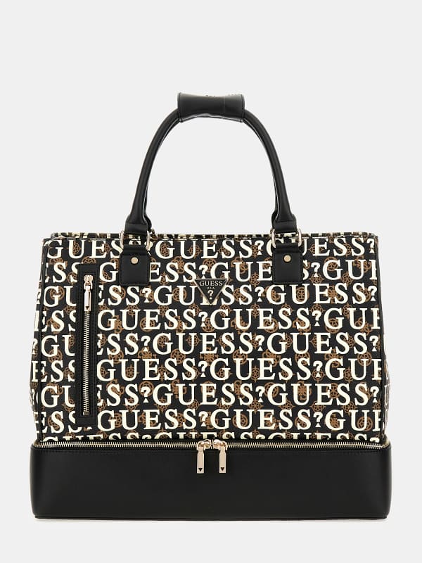 Guess Stark All-Over Logo Weekender Bag