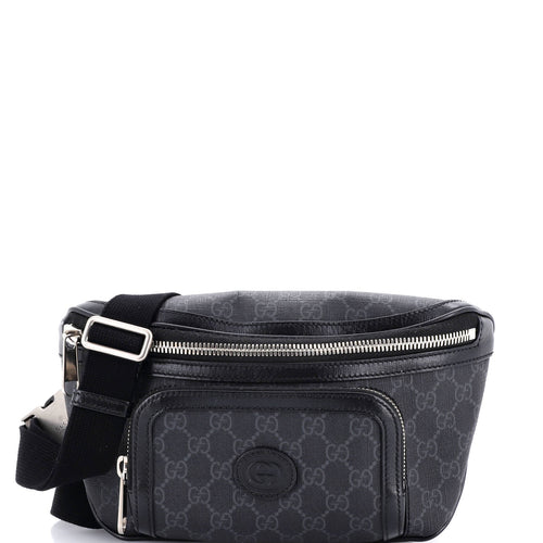 GUCCI Interlocking G Patch Belt Bag GG Coated Canvas Large