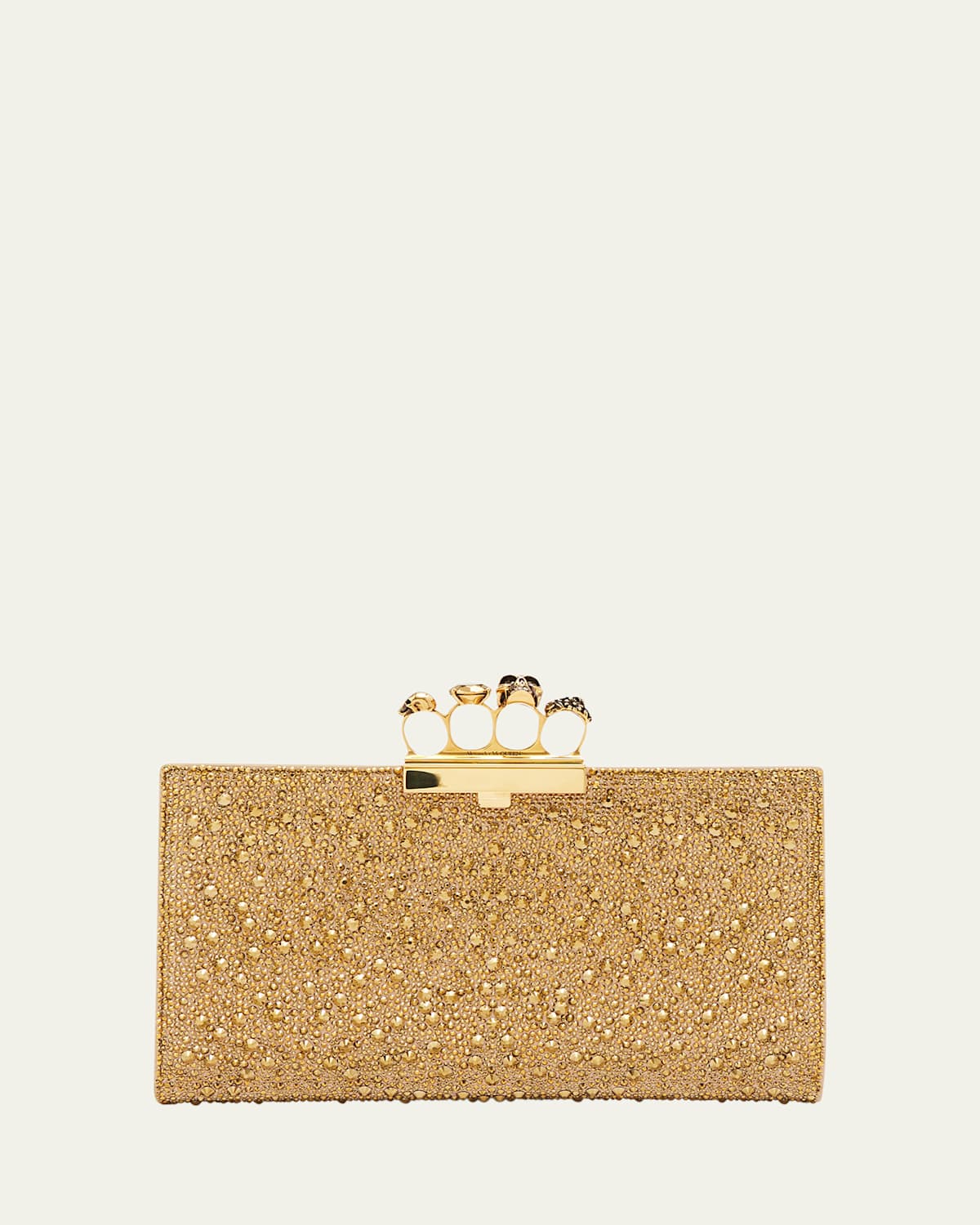 Alexander Mcqueen Flache Clutch mit Juwelenkristallen