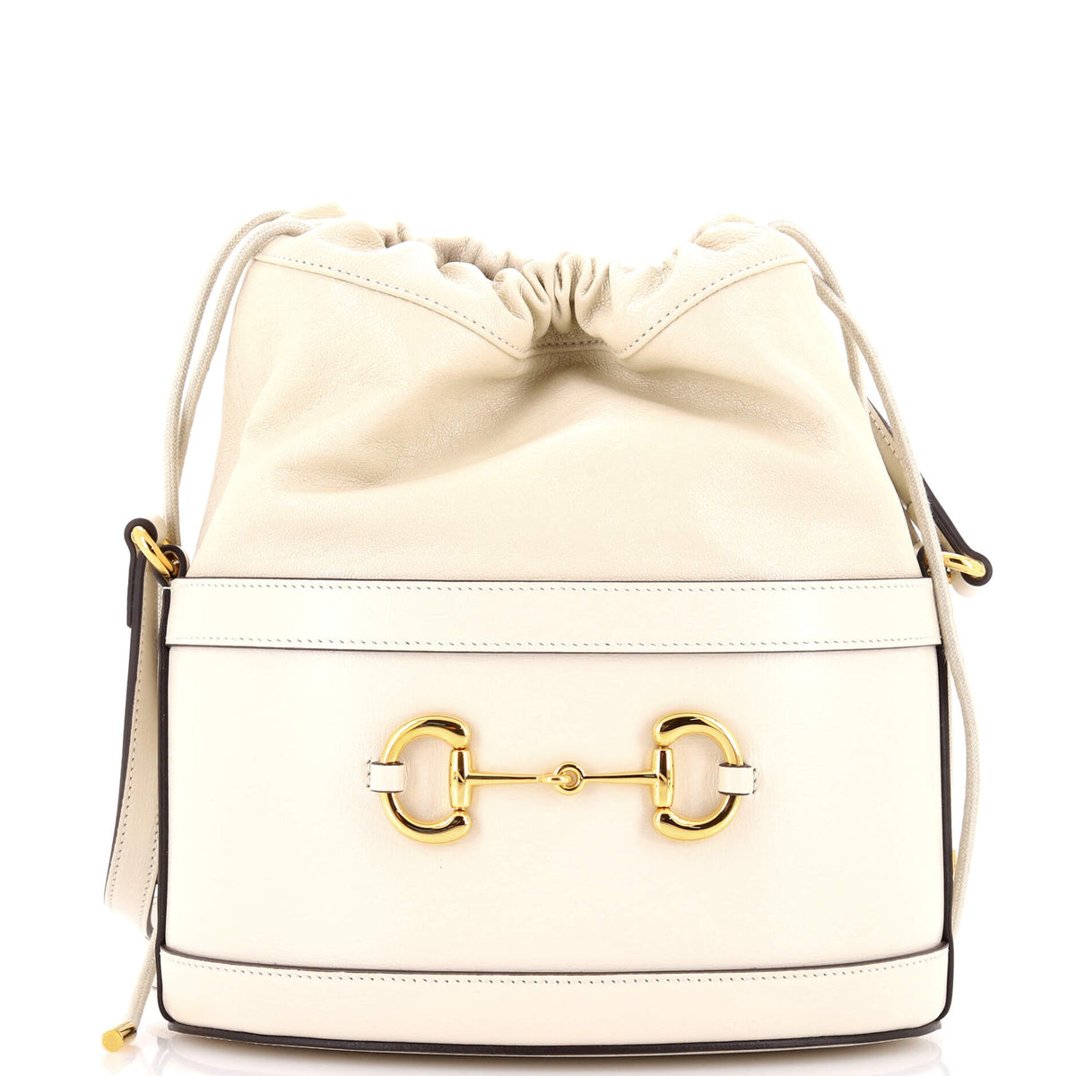 Gucci GUCCI Horsebit 1955 Bucket Crossbody Bag Leather Small