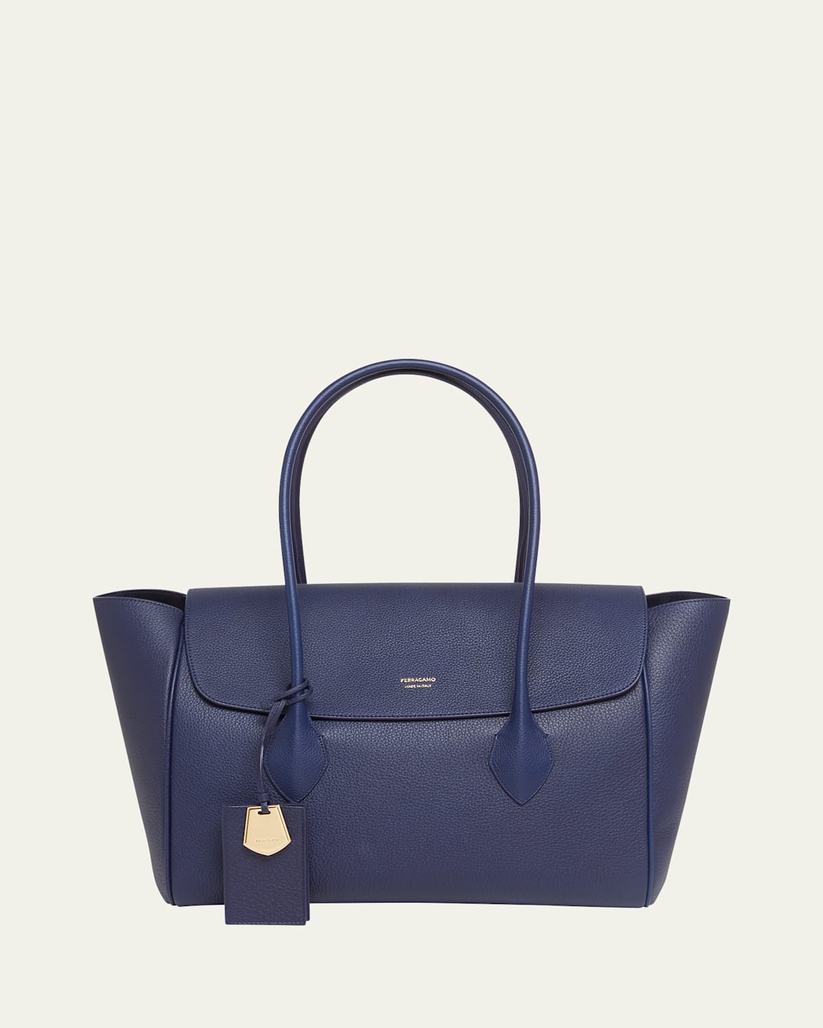 Ferragamo Firenze Flap Leather Tote Bag