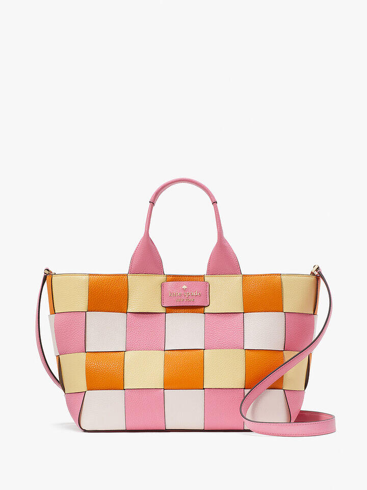 Kate Spade Au Basket Woven Pebbled Leather Tote