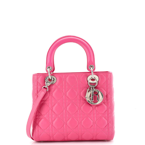 Lady Dior Bag Cannage Quilt Lambskin Medium