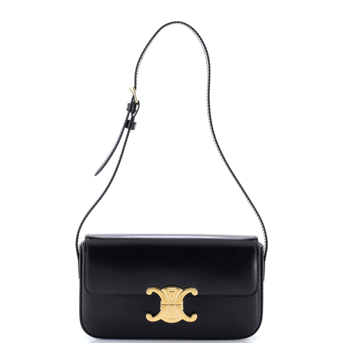 Celine CELINE Triomphe East-West Shoulder Bag Smooth Calfskin