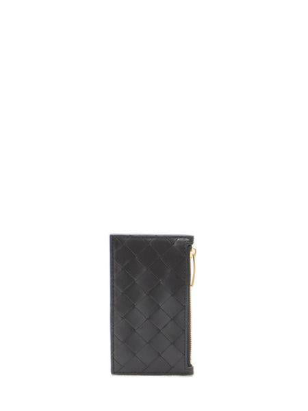Bottega Veneta Women's Zipped Cardcase in Black | 794376VCPP3