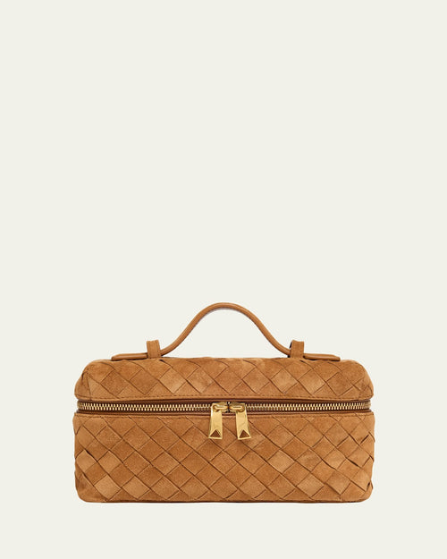 Bang Bang Vanity Intrecciato Suede Top-Handle Bag