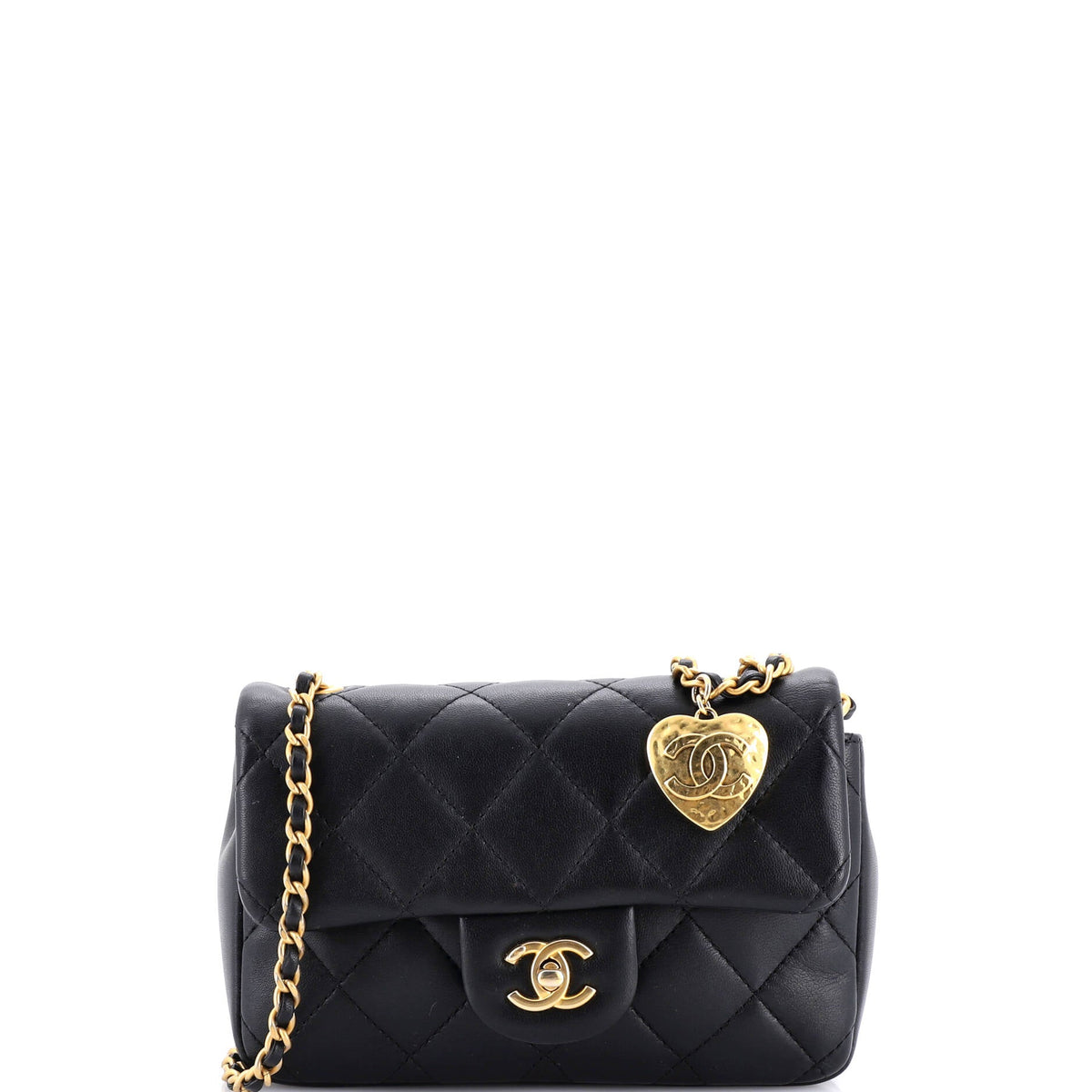 Chanel CHANEL Heart Charms Flap Bag Quilted Lambskin Mini