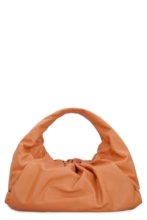 Women's Shoulder Pouch In Leather in Orange | 607984VCP40 Color 7628