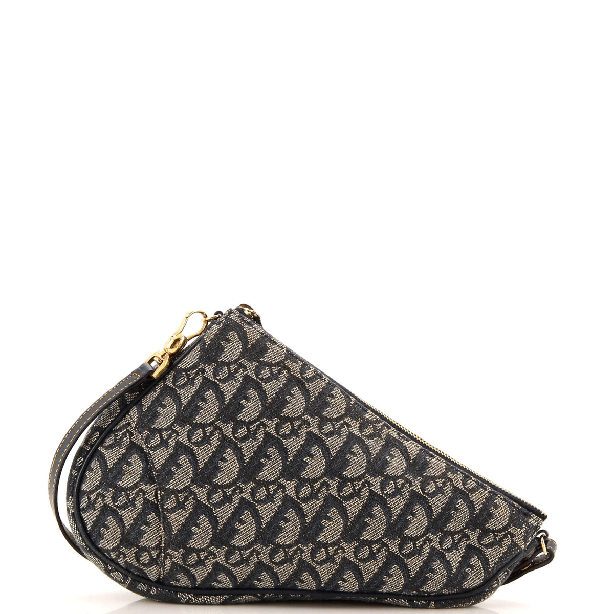 Christian Dior Vintage Saddle Bag Diorissimo Canvas Mini