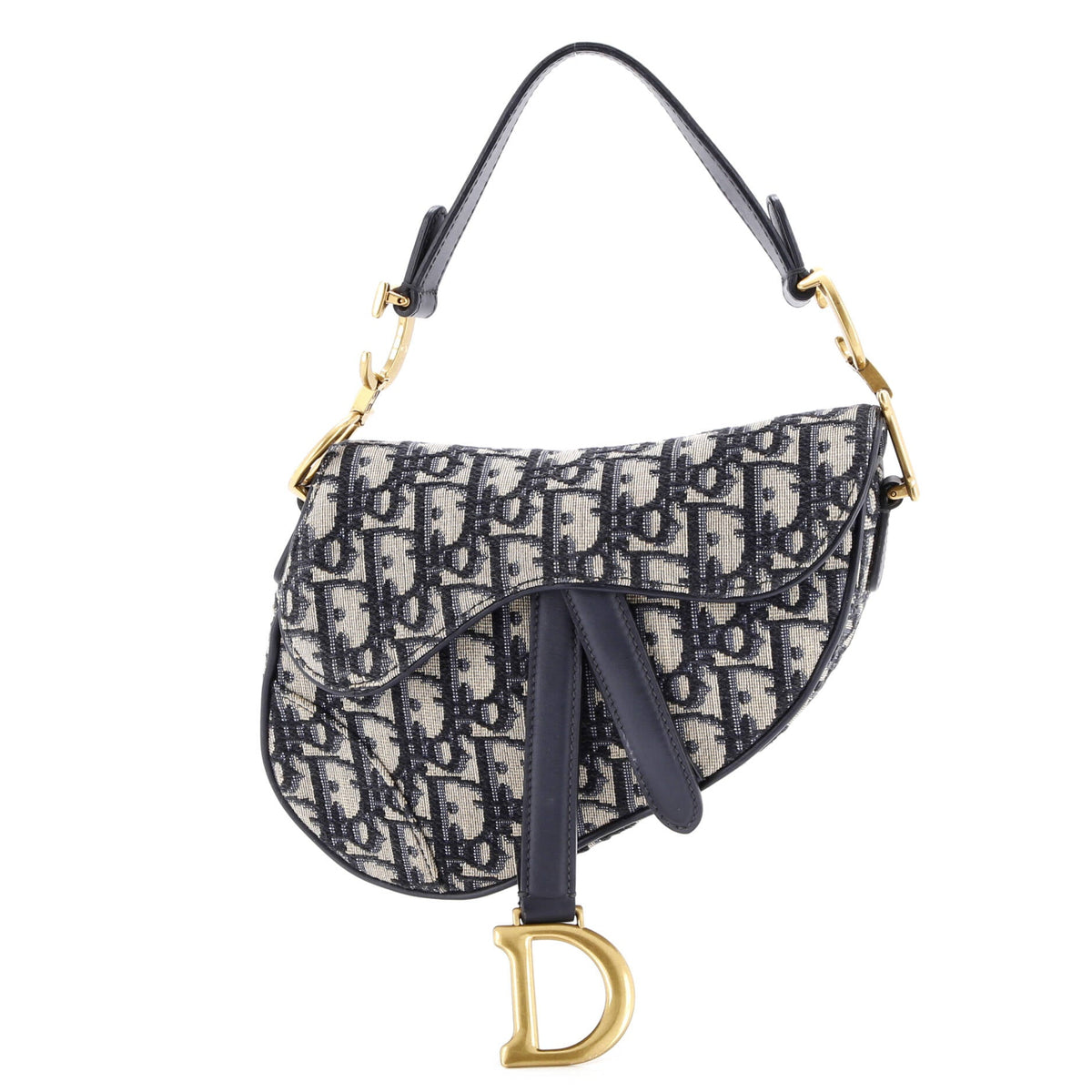 Christian Dior Saddle Handbag Oblique Canvas Mini