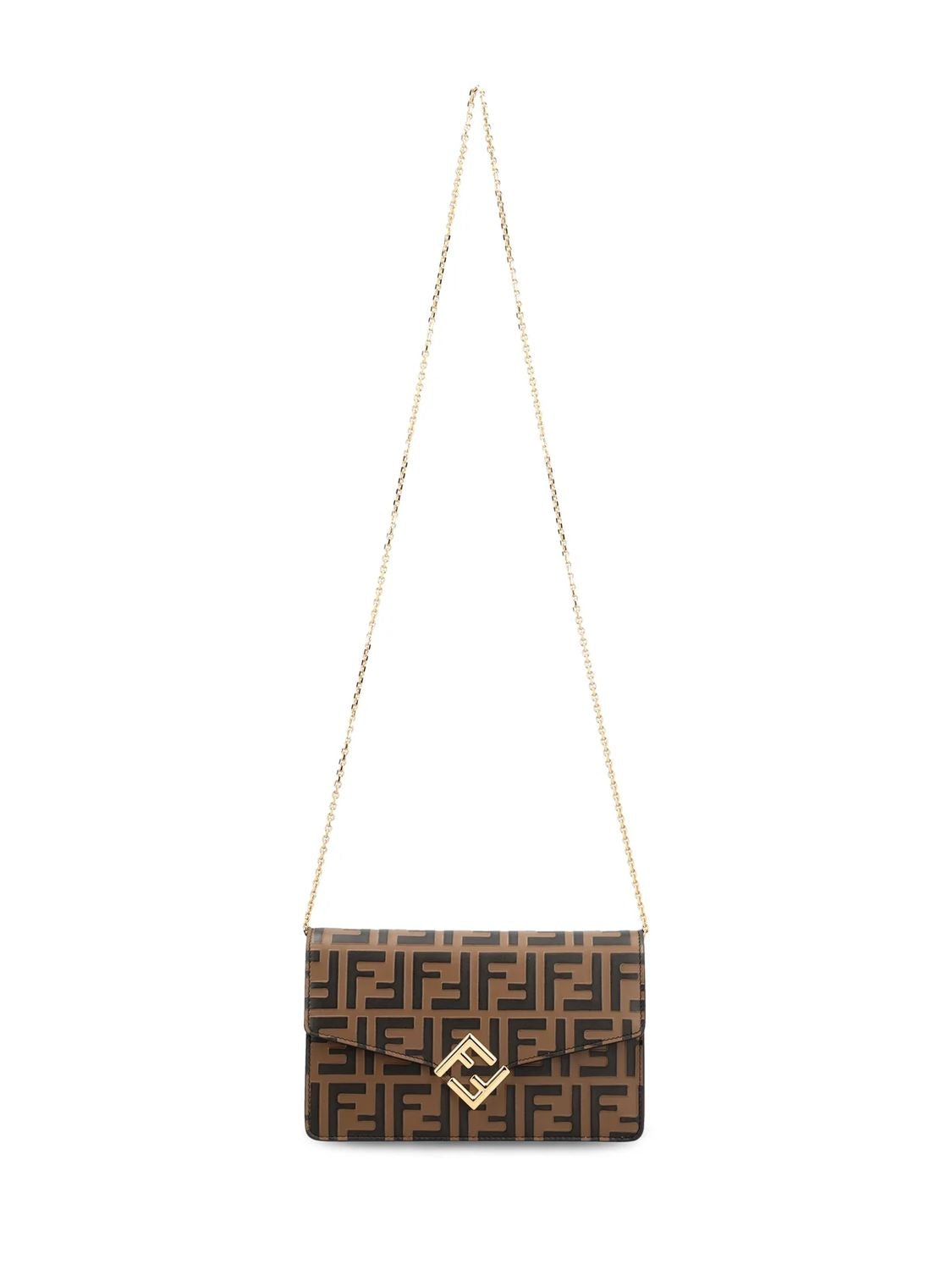 Fendi Women's Ff Diamonds Wallet On Chain in Mayanero | 8M0488AQ1Q
