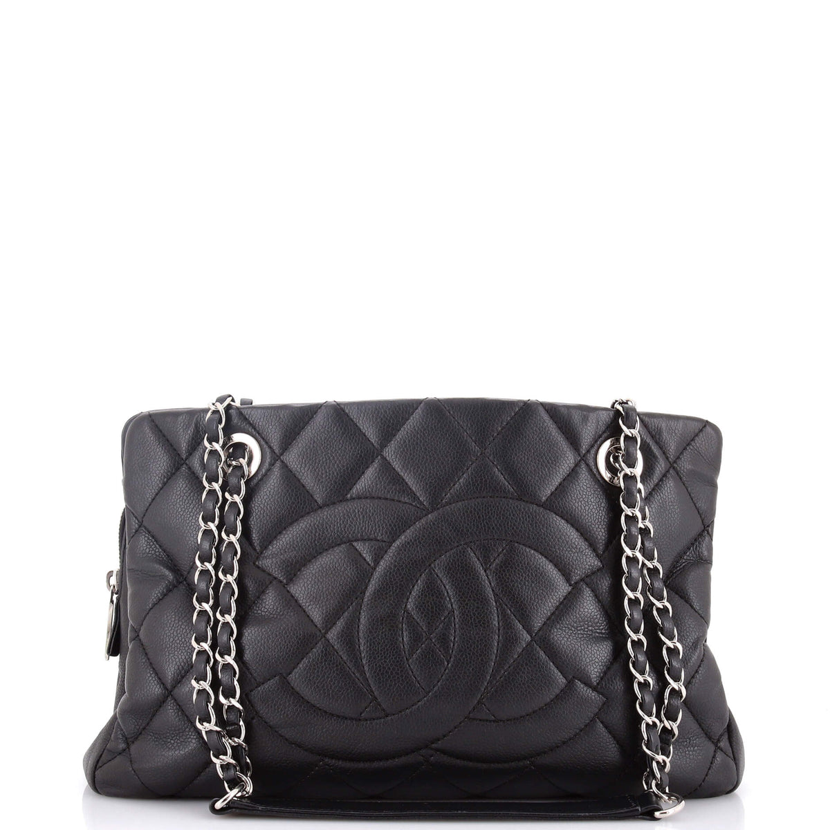 Chanel CHANEL Timeless CC Shopping Tote Quilted Caviar Medium
