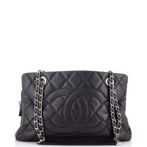 CHANEL Timeless CC Shopping Tote Quilted Caviar Medium