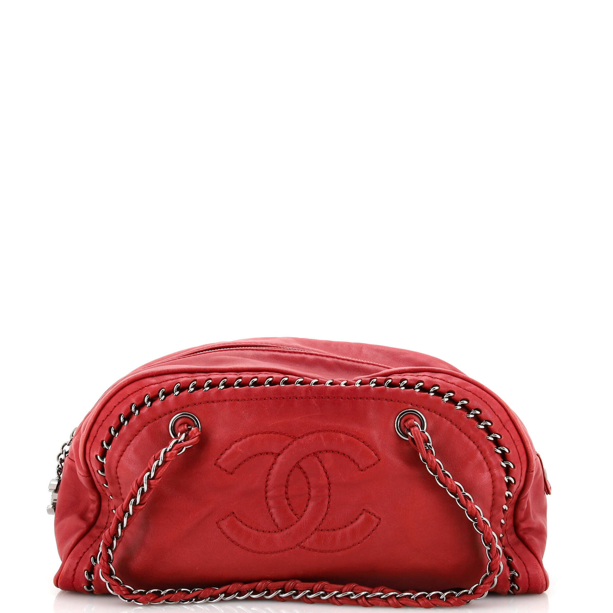 Chanel CHANEL Luxe Ligne Bowler Bag Leather Medium