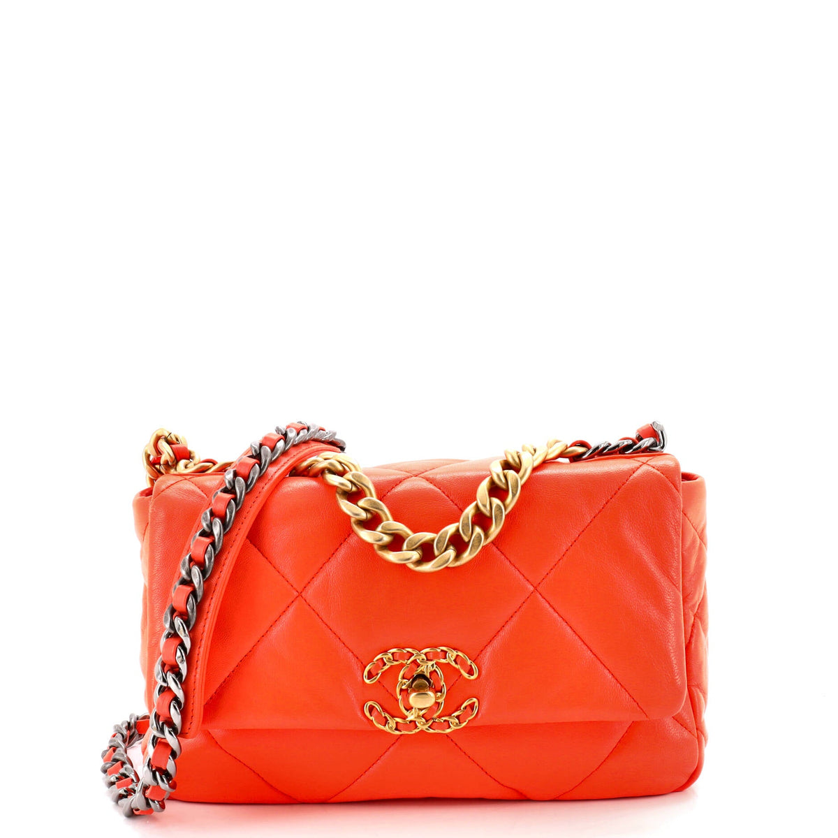 Chanel CHANEL 19 Flap Bag Quilted Leather Medium