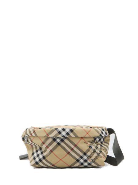 Burberry Men's Check Belt Bag in Beige | 8091780