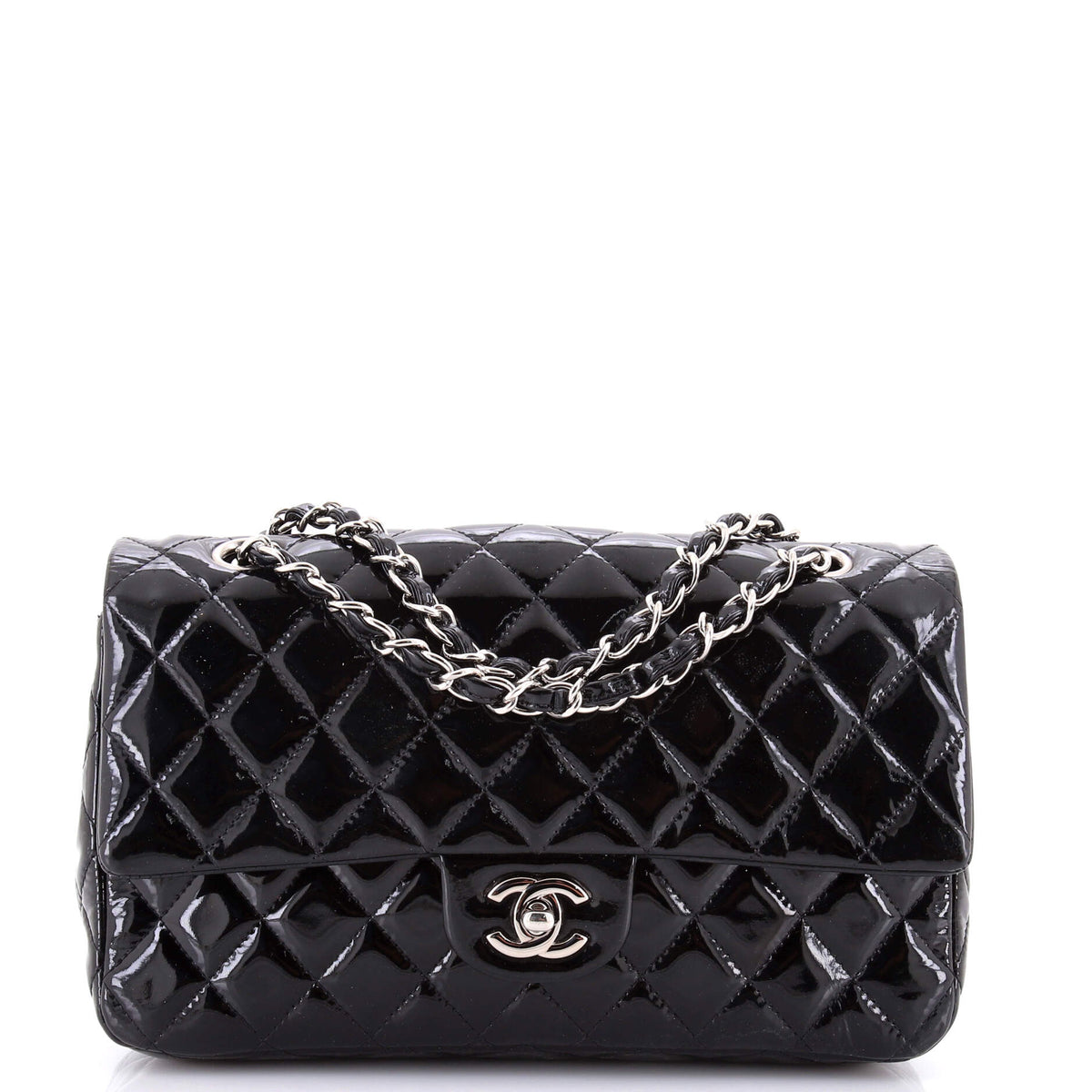 Chanel CHANEL Classic Double Flap Bag Quilted Patent Medium