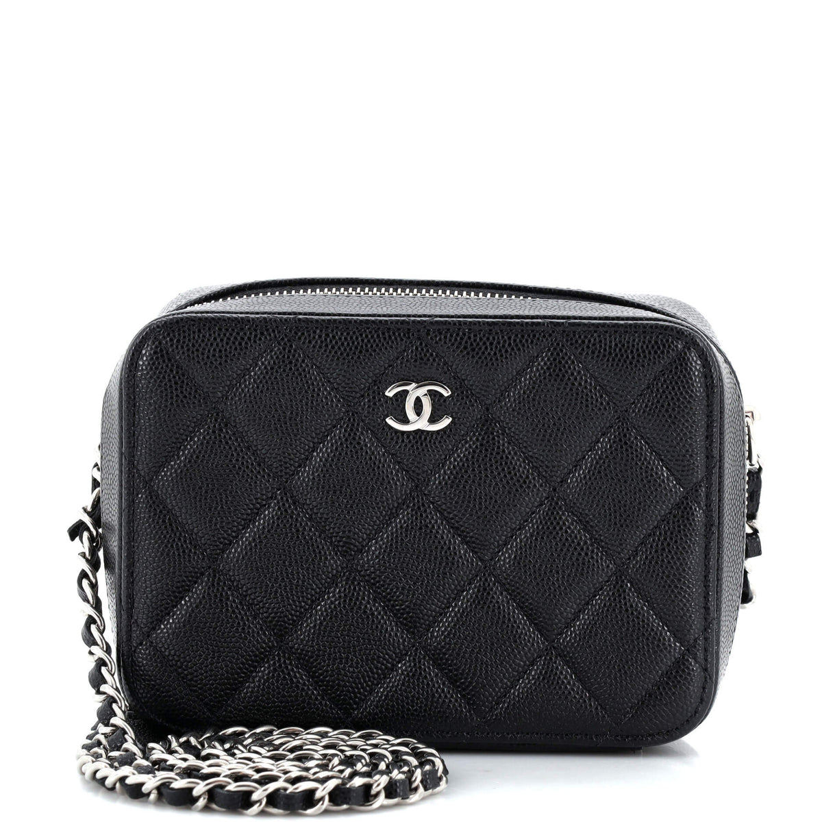 Chanel CHANEL Square CC Chain Camera Bag Quilted Caviar Mini