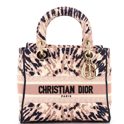 Lady D-Lite Bag Embroidered Canvas Medium
